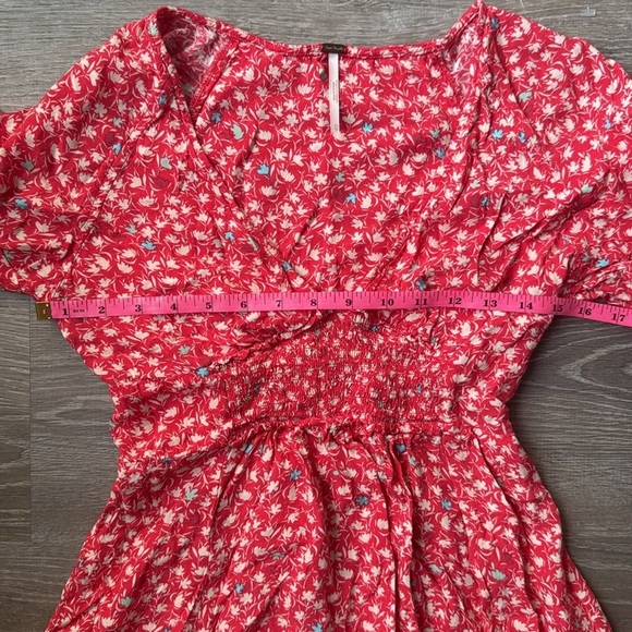 Free People in Full Bloom Dress, Red Combo XS - Picture 9 of 12